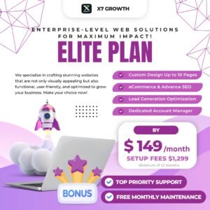 Elite Website Plan – Custom Design, E-Commerce & SEO