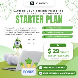 Starter Website Plan – Affordable 1-Page Website Design